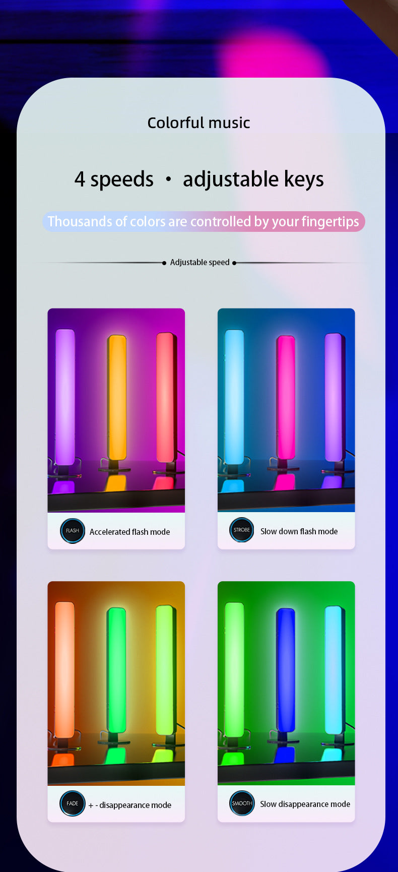 RGB LED light bar for desktop