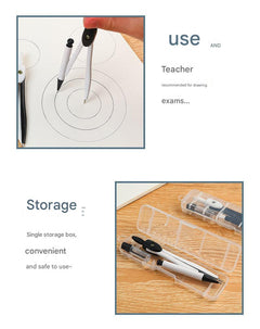 Image of precision drawing compass set with tools