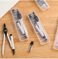 Metal compass set in organised packaging