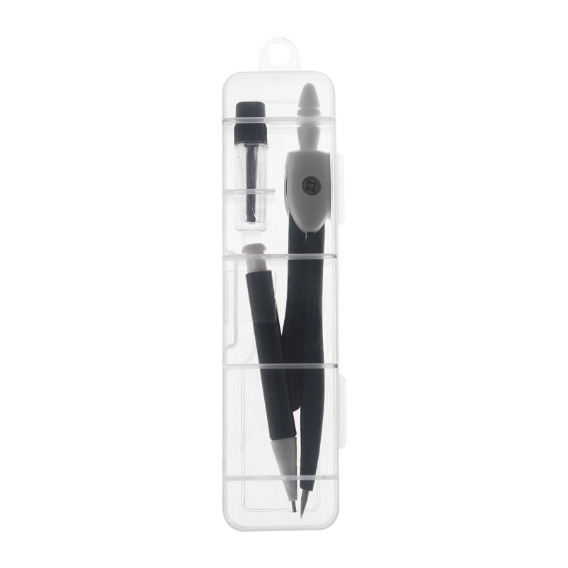 Metal compass set in organised packaging