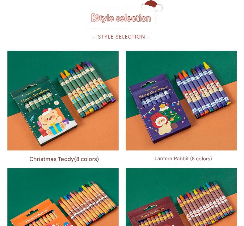 8 colours cartoon-themed crayon pack for kids