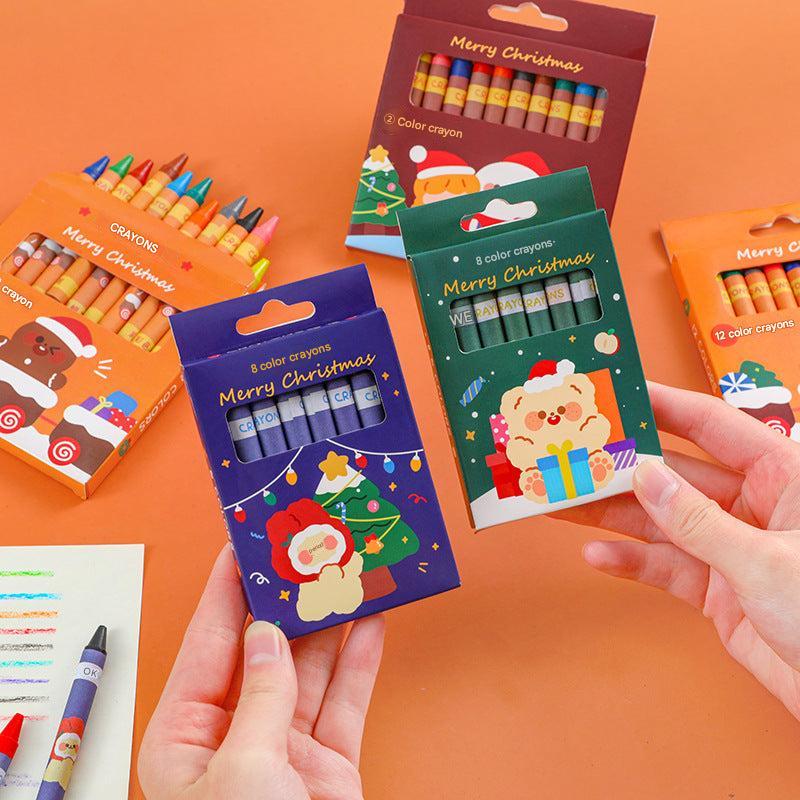 Vibrant 12 colour wax crayons for children's art