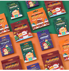 Vibrant 12 colour wax crayons for children's art