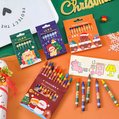 8 colours cartoon-themed crayon pack for kids