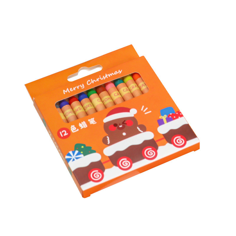 Christmas-themed crayons ideal for festive art