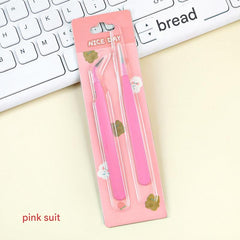 Craft tweezers in use with beads