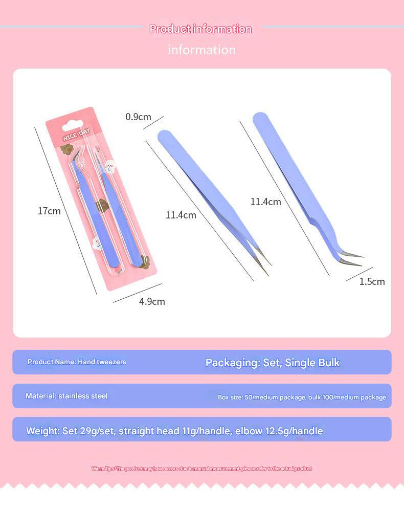 Packaging front view of craft tweezers