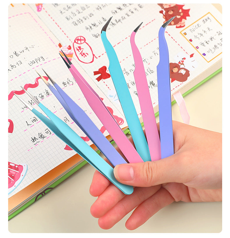 Close-up of craft tweezers for detailed crafting