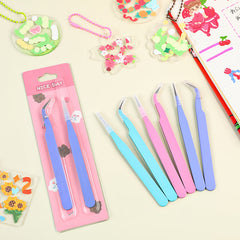 Close-up of craft tweezers for detailed crafting