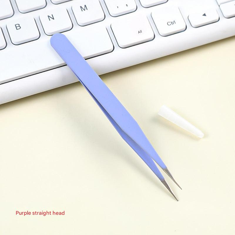Craft tweezers with decorative stickers