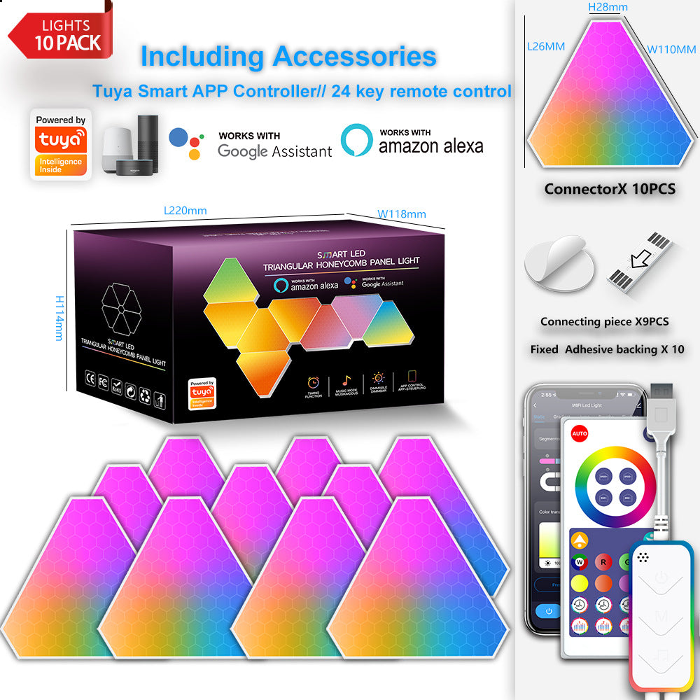Angle view of the RGB LED light panel