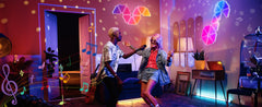 LED triangle lights with vibrant colours