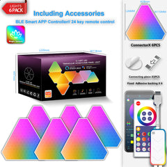 LED triangle lights with vibrant colours