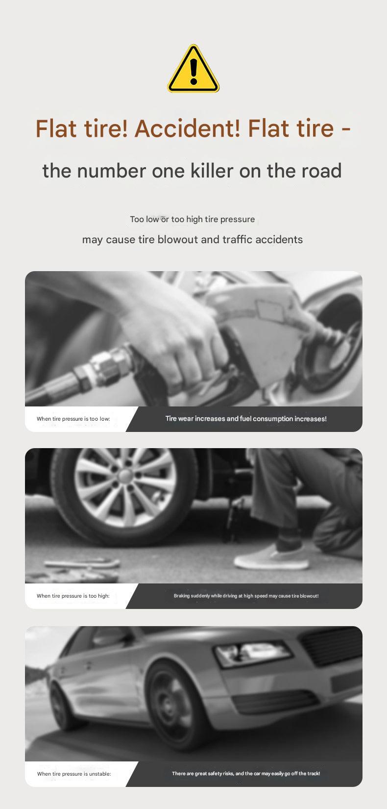 Compact and portable tire inflator side angle