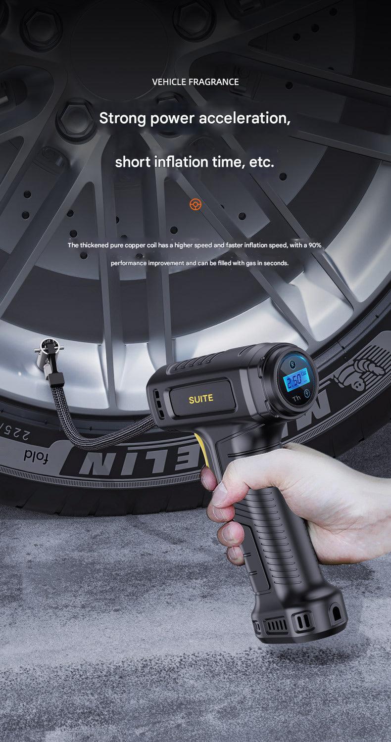 Portable air compressor with power indicator