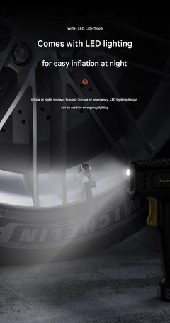 Inflator display showing pressure during use