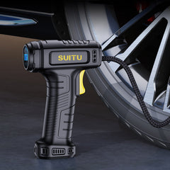 Tire inflator showcasing LED light feature