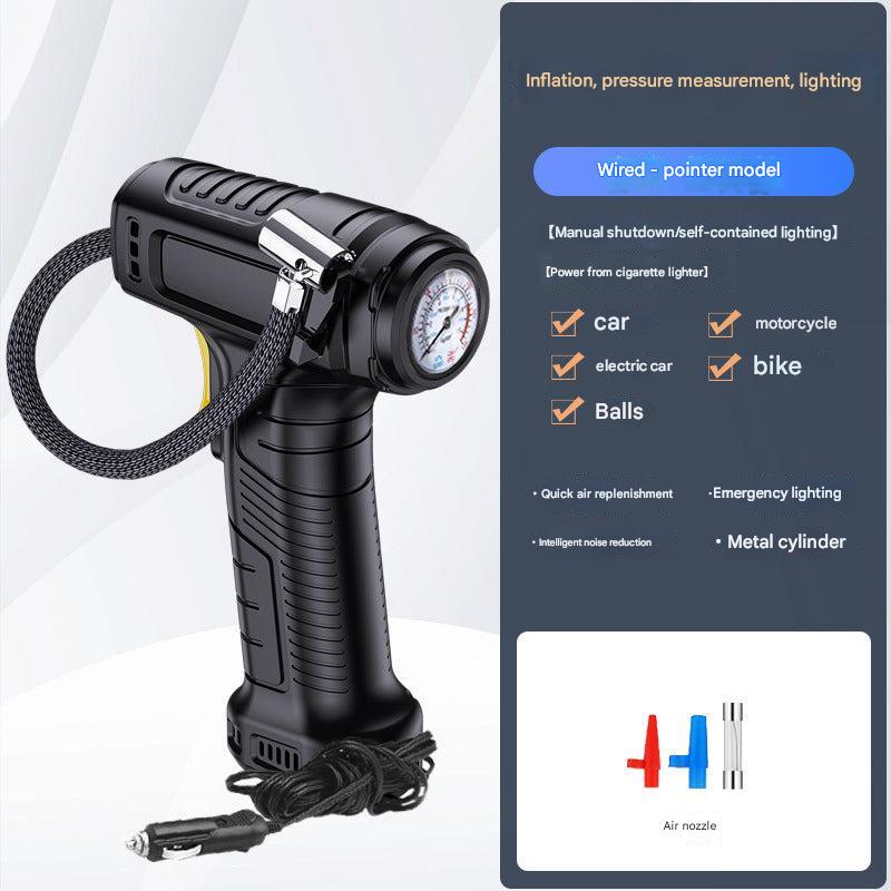 Detailed view of tire inflator nozzle