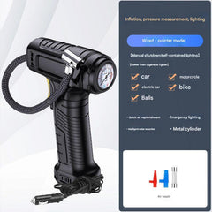 Detailed view of tire inflator nozzle