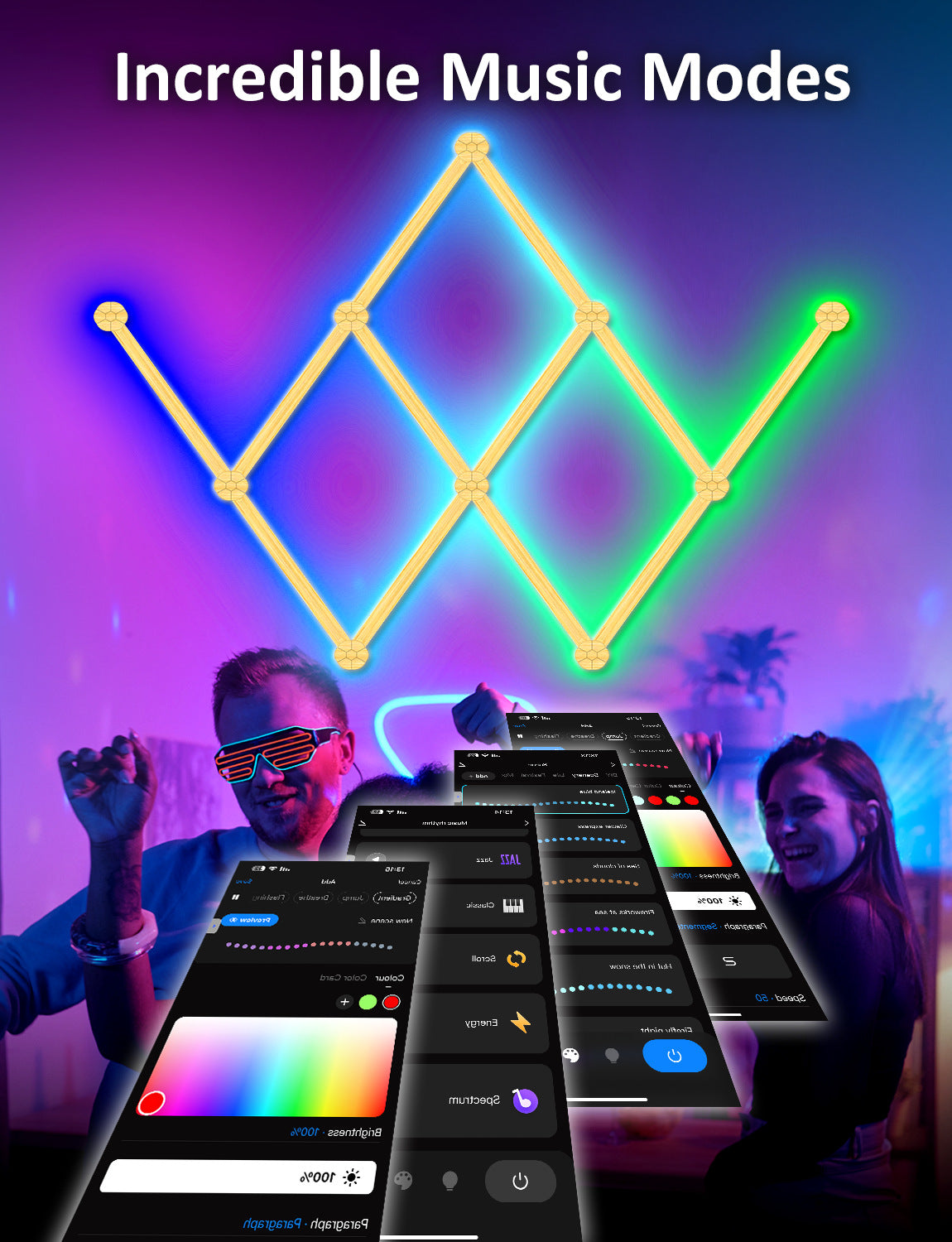 smart app enabled LED touch light panel