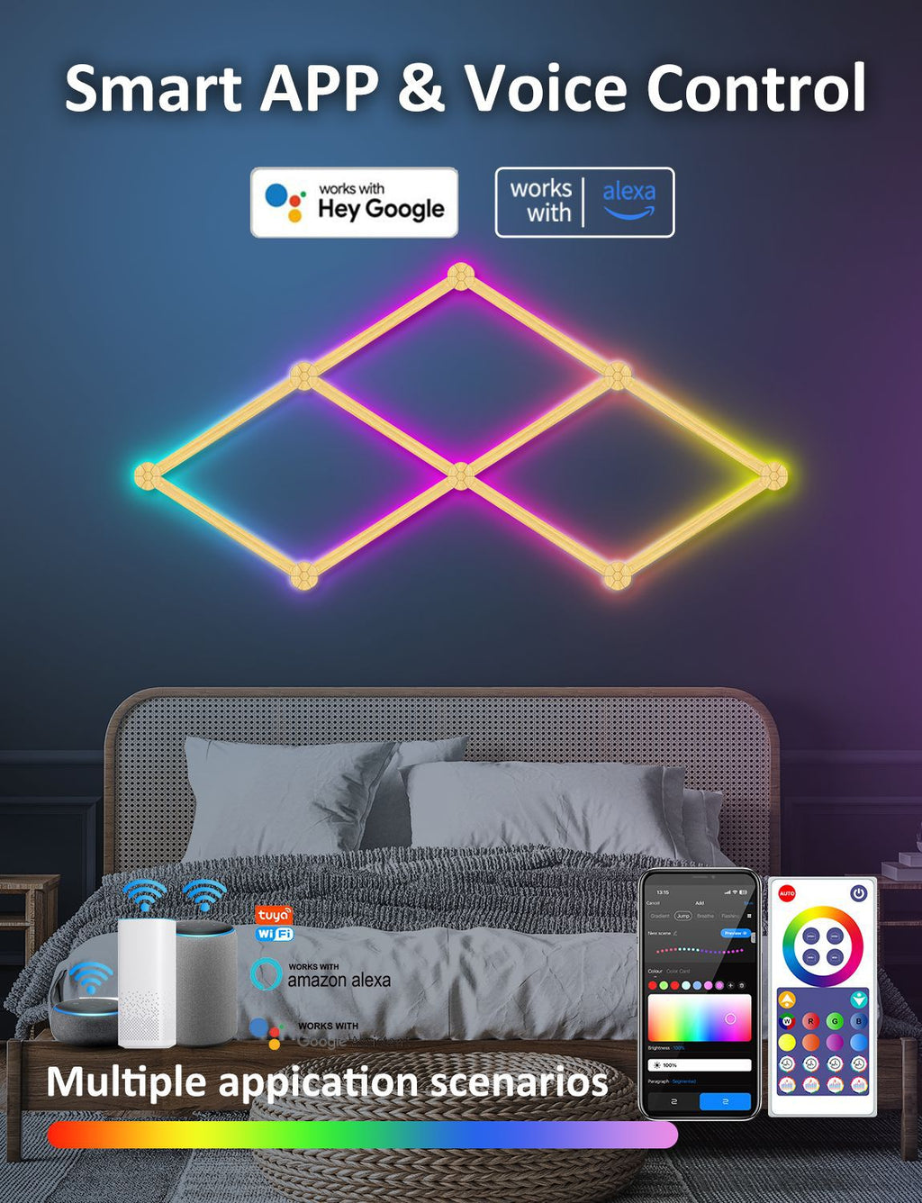 USB powered modular touch light installation