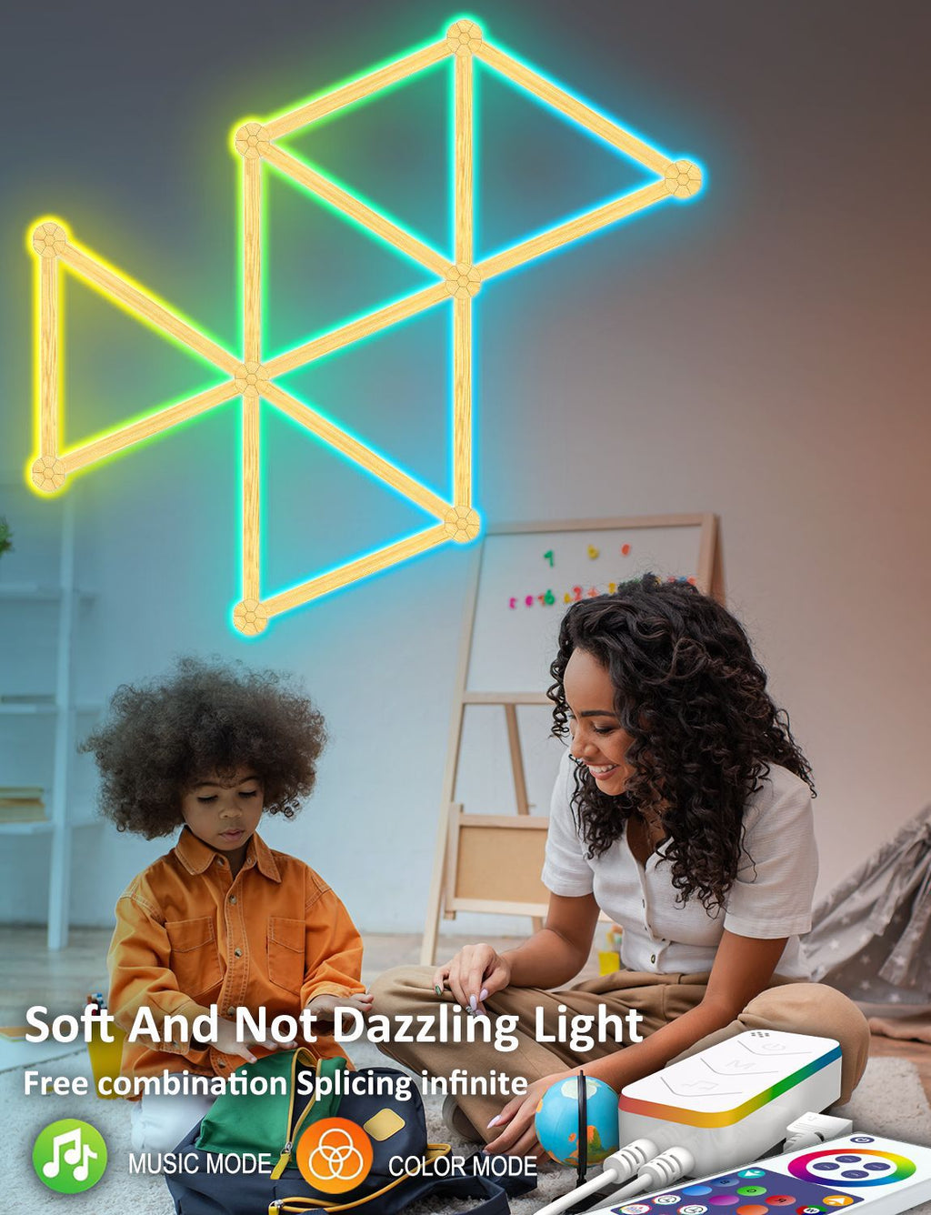 customisable lighting with touch-sensitive feature