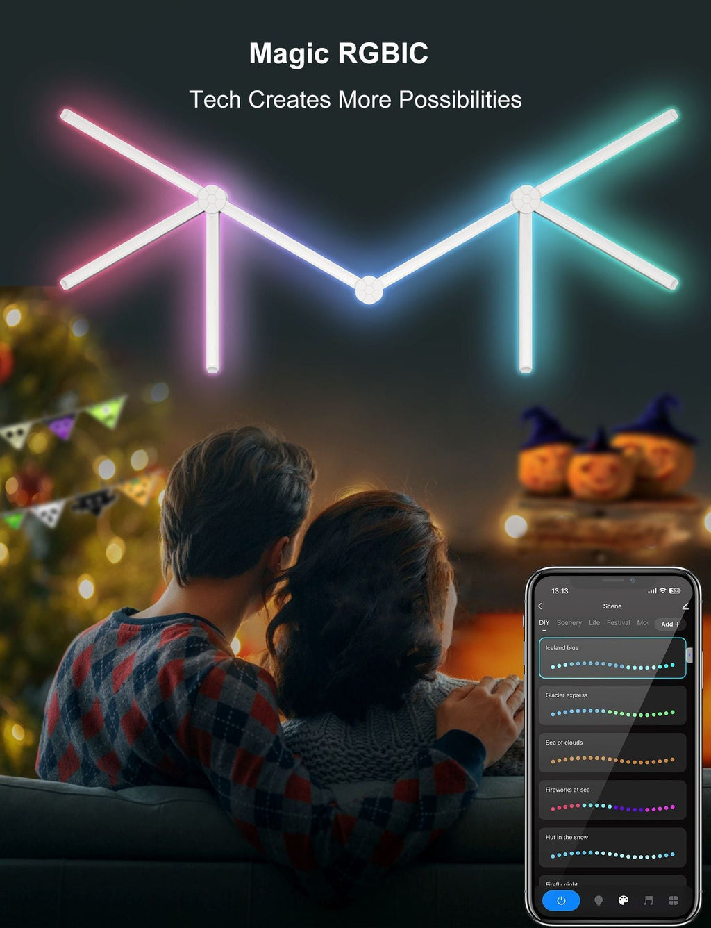 modular touch lights with ambient lighting design