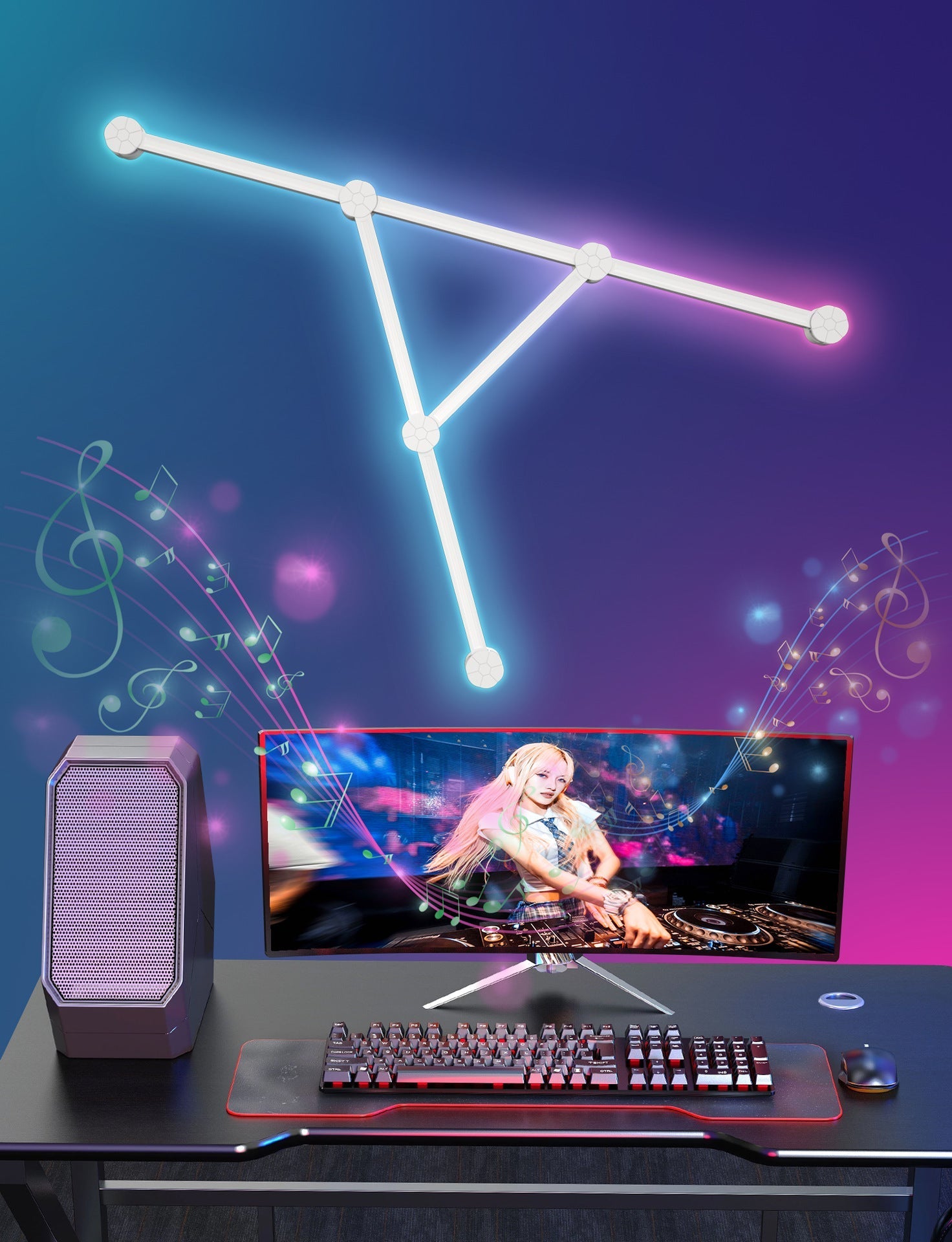 USB powered modular touch light installation