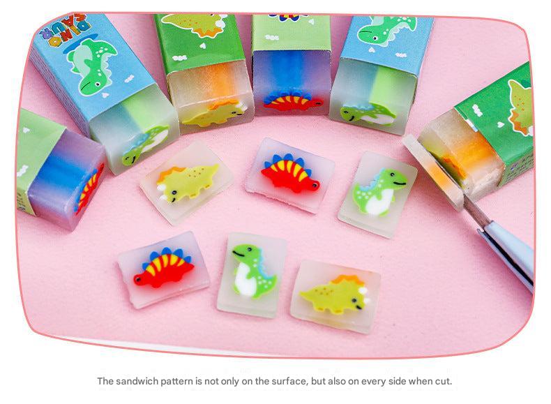 Cute cartoon dinosaur eraser blue