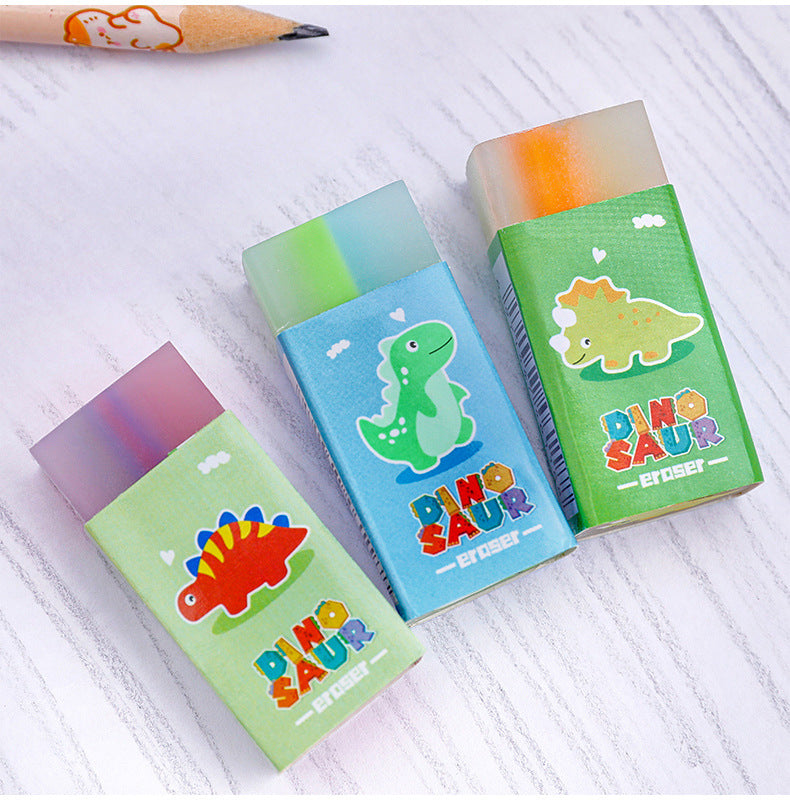 Cartoon dinosaur erasers for school supplies