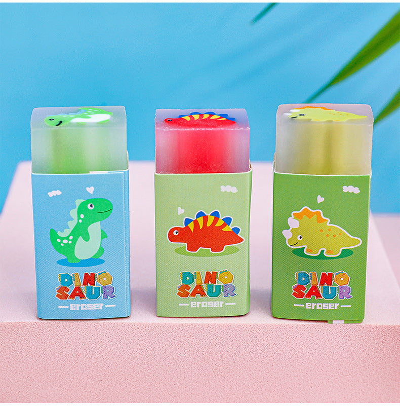 Creative dinosaur eraser designs