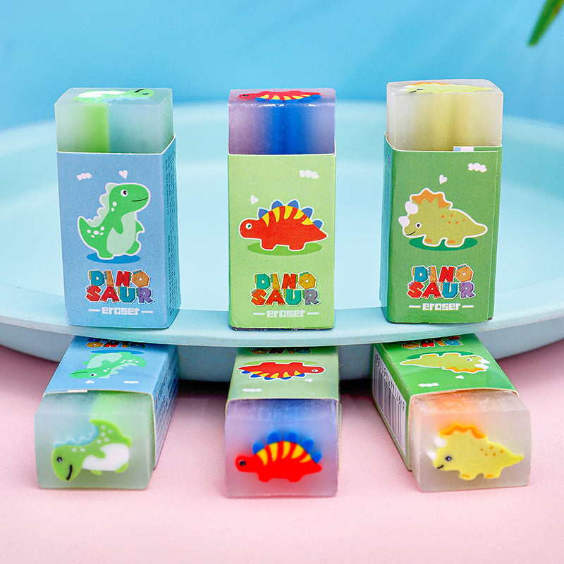 Cute cartoon dinosaur eraser green