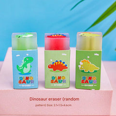 Assorted dinosaur erasers collection