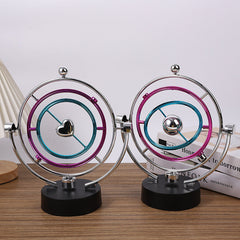 Electroplated desk ornament showing motion