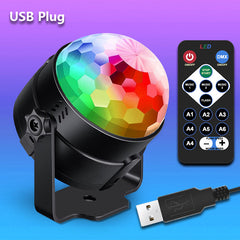 rotating disco ball light during an event