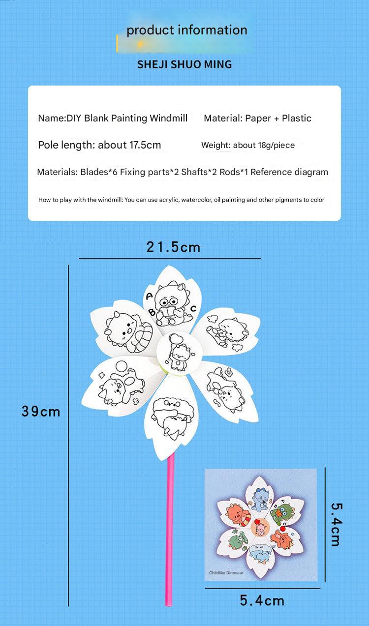 Detailed view of colourful windmill templates