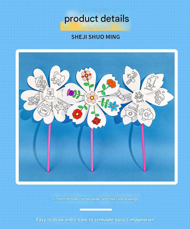 Interactive play with colorful windmill craft