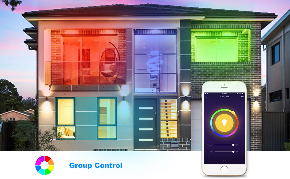 Close-up of the smart LED ceiling light controls
