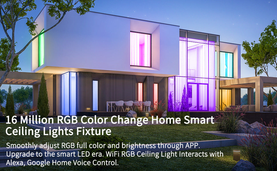Voice activated ceiling light in usage