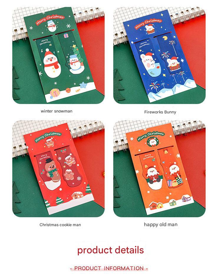 Festive magnetic bookmark with Santa Claus design