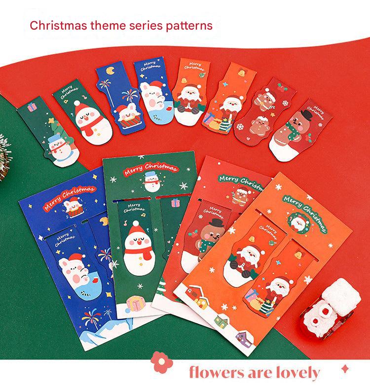 Holiday-themed magnetic bookmark showing a reindeer