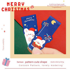 Colourful Christmas bookmarks in OPP bags