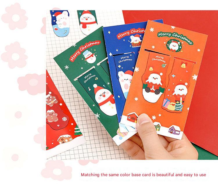 A collection of cute holiday magnetic bookmarks