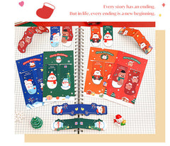 Cute Christmas magnetic bookmark featuring a snowman design