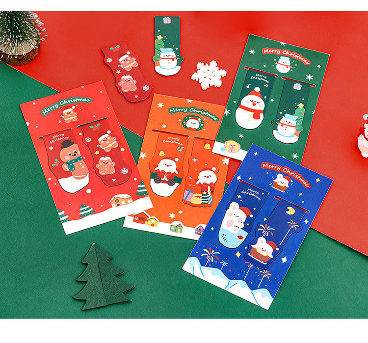 Festive magnetic bookmark with Santa Claus design