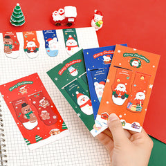 Holiday-themed magnetic bookmark showing a reindeer