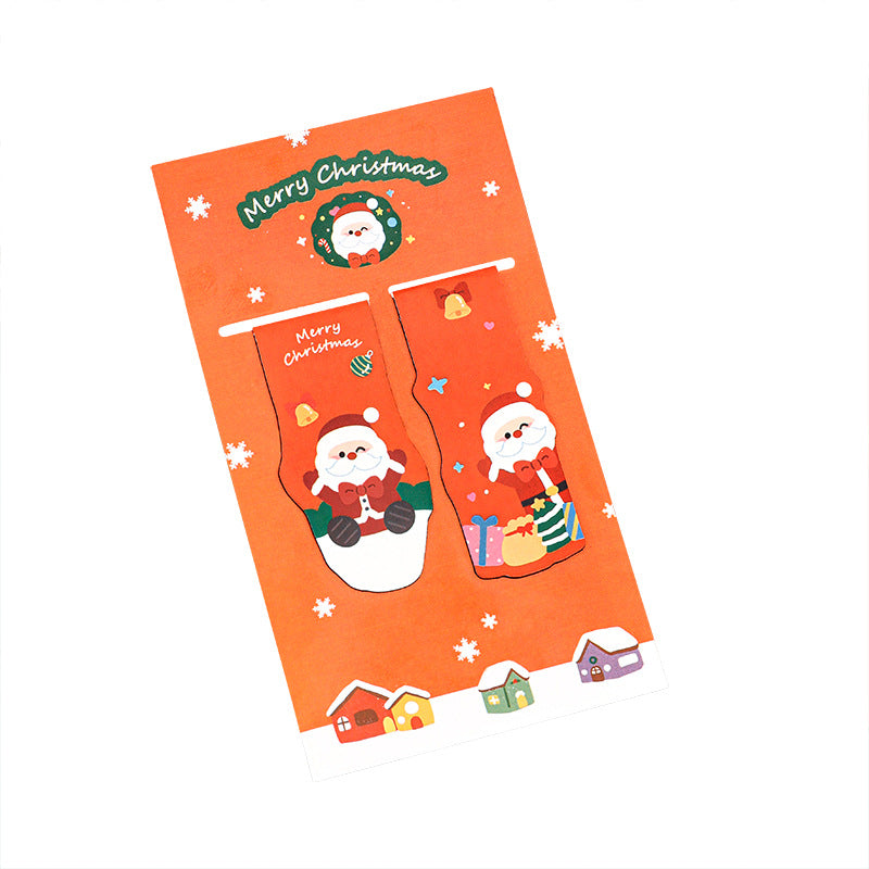 Magnetic bookmark in red and white Christmas theme