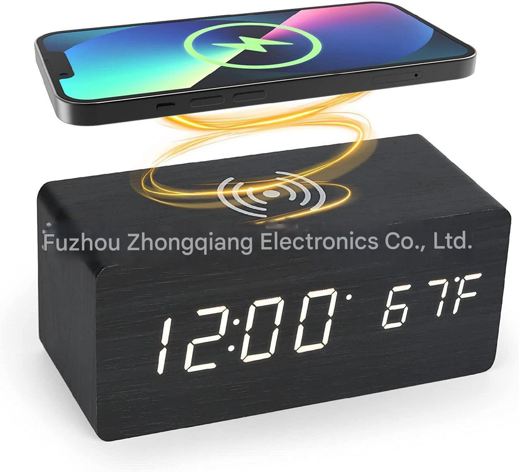 LED Digital Alarm Clock with wireless charging