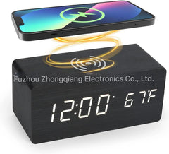 LED Digital Alarm Clock with wireless charging
