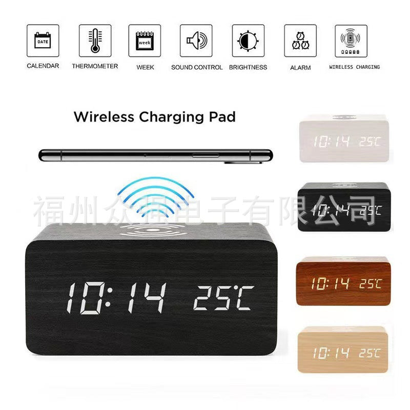 Digital alarm clock with time display